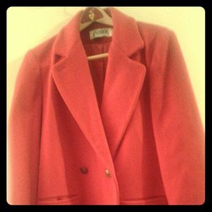 Wool coat hip length n